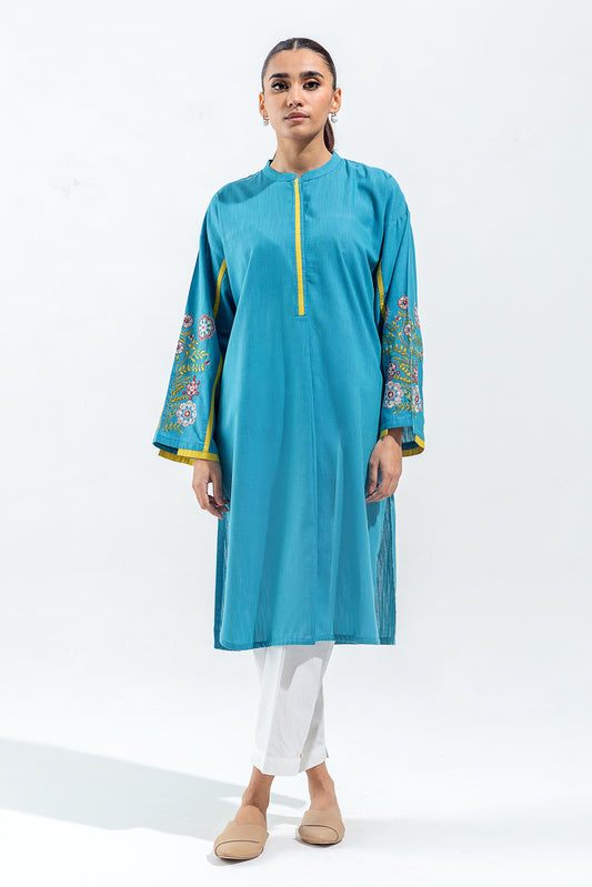 EMBROIDERED YARN DYED SHIRT (PRET)