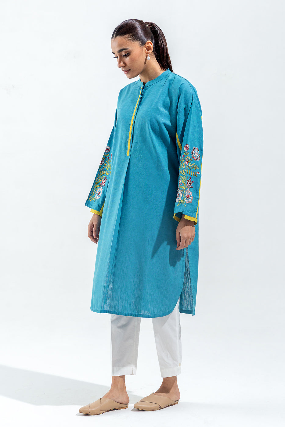 EMBROIDERED YARN DYED SHIRT (PRET)
