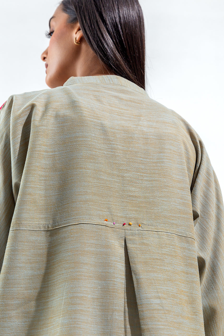 EMBROIDERED YARN DYED SHIRT (PRET)