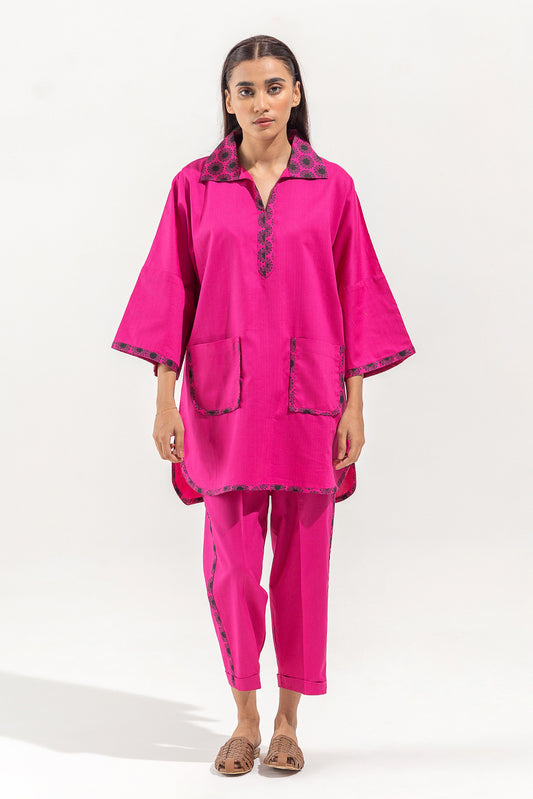 2 PIECE SELF JACQUARD SUIT (PRET)