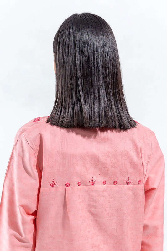 2 PIECE EMBROIDERED SELF JACQUARD SUIT(PRET)