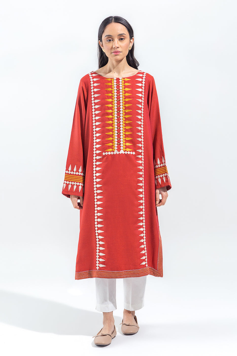 EMBROIDERED YARN DYED SHIRT (PRET)
