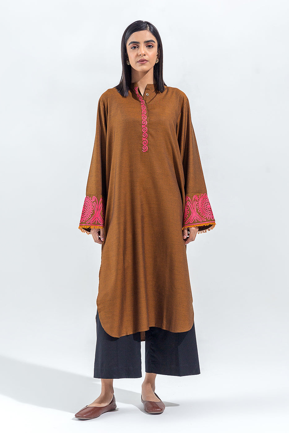 EMBROIDERED YARN DYED SHIRT(PRET)