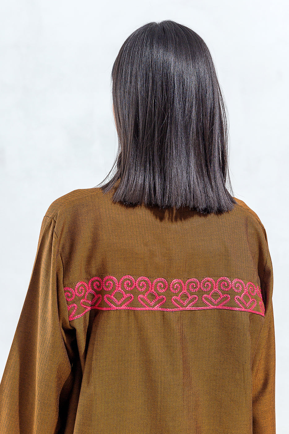 EMBROIDERED YARN DYED SHIRT(PRET)
