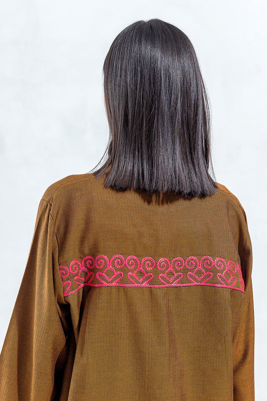 EMBROIDERED YARN DYED SHIRT(PRET)