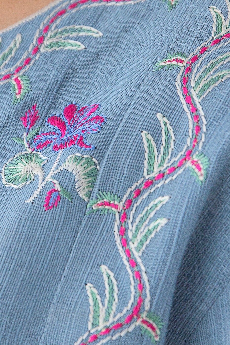 EMBROIDERED KHADDAR JACQUARD SHIRT (PRET)