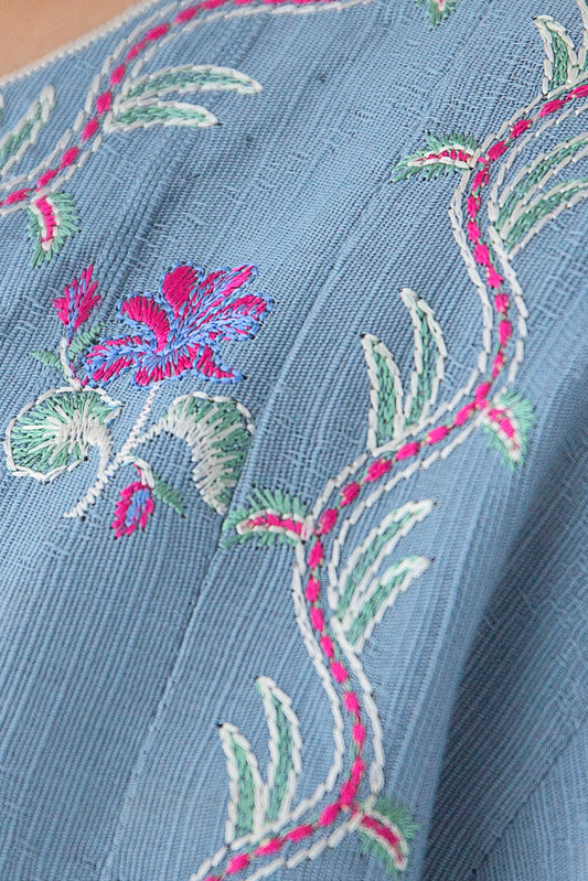 EMBROIDERED KHADDAR JACQUARD SHIRT (PRET)