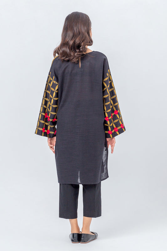 EMBROIDERED KHADDAR SHIRT (PRET)