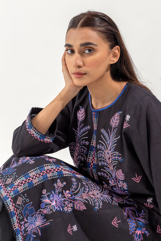 EMBROIDERED KHADDAR SHIRT (PRET)