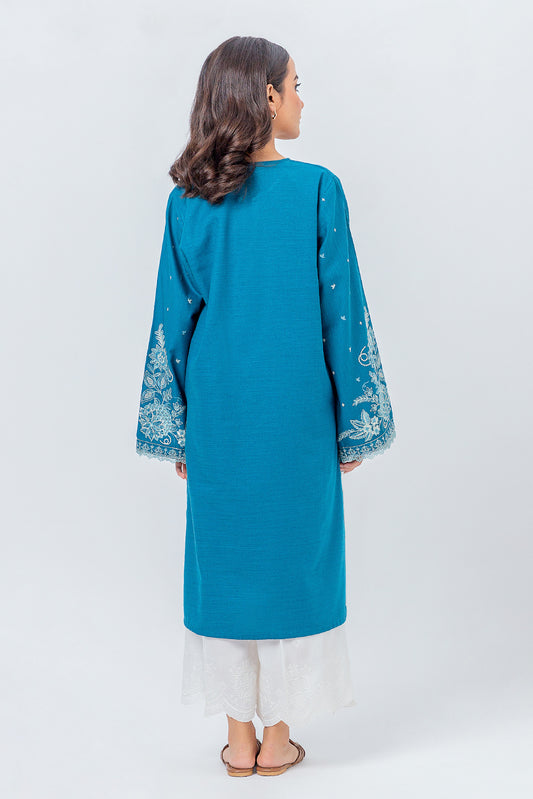 EMBROIDERED KHADDAR SHIRT (PRET)