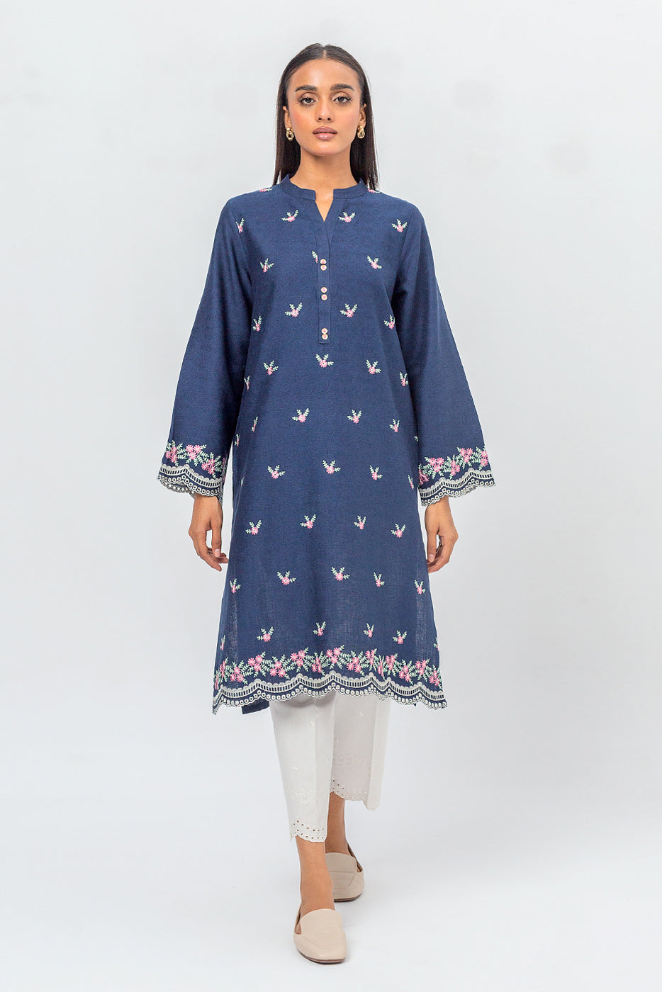 EMBROIDERED JACQUARD SHIRT (PRET)