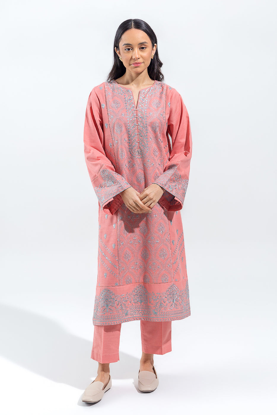 2 PIECE EMBROIDERED KHADDAR SUIT (PRET)