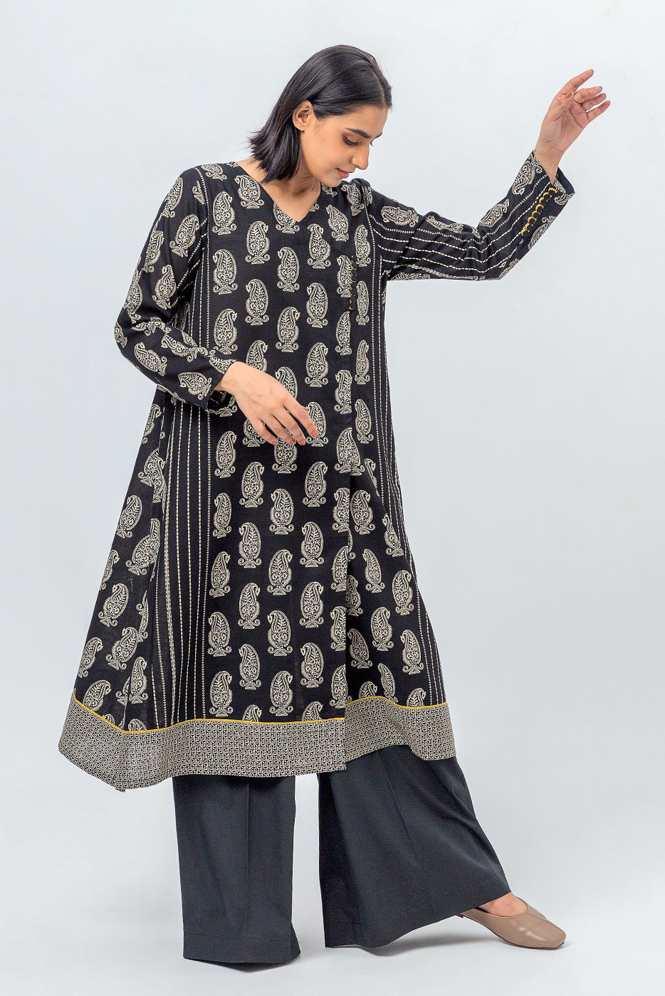 PRINTED KHADDAR SHIRT (PRET)