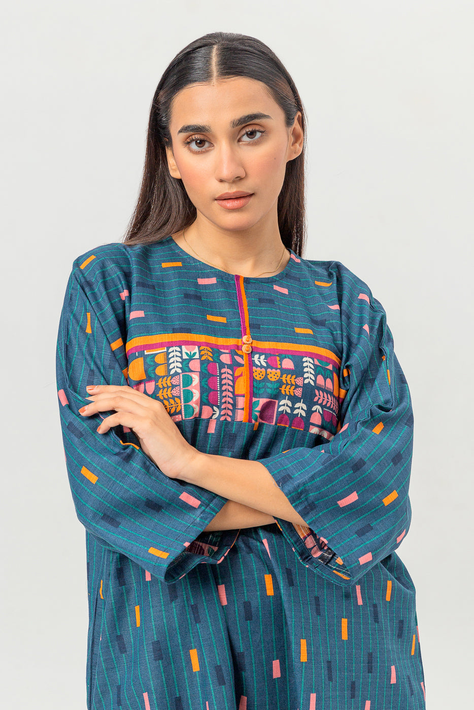 PRINTED KHADDAR SHIRT (PRET)