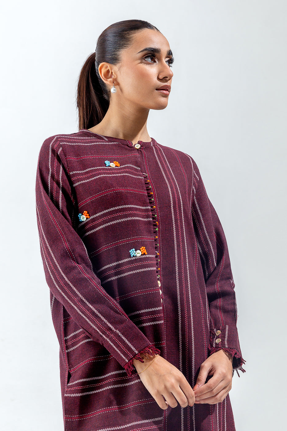EMBROIDERED YARN DYED SHIRT (PRET)