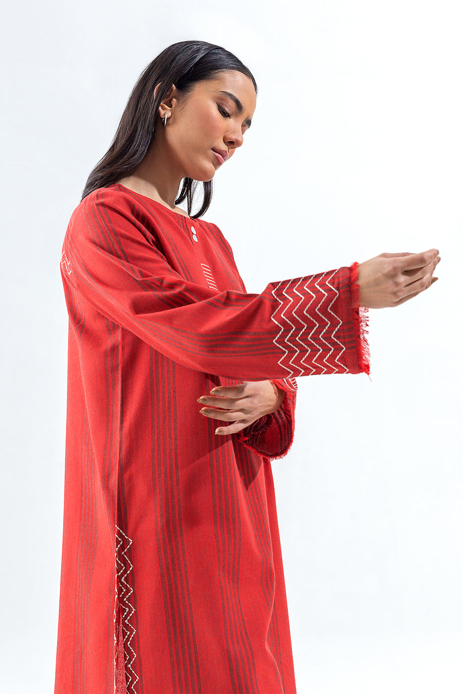 EMBROIDERED YARN DYED SHIRT (PRET)