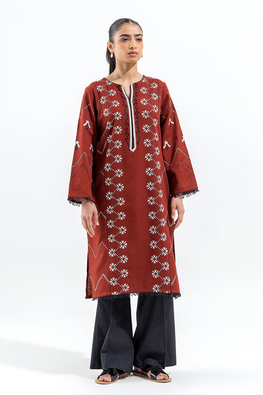 EMBROIDERED KHADDAR SHIRT (PRET)