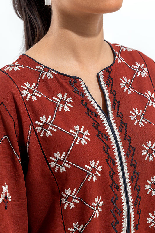 EMBROIDERED KHADDAR SHIRT (PRET)