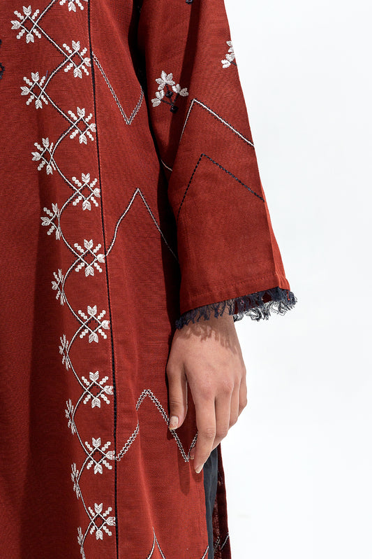 EMBROIDERED KHADDAR SHIRT (PRET)