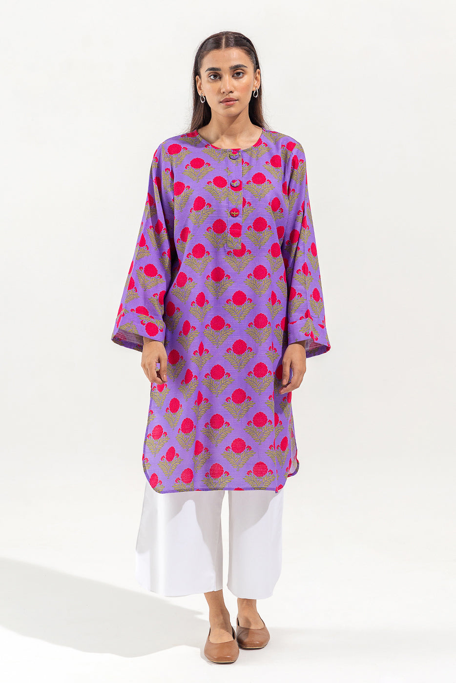 PRINTED KHADDAR SHIRT (PRET)