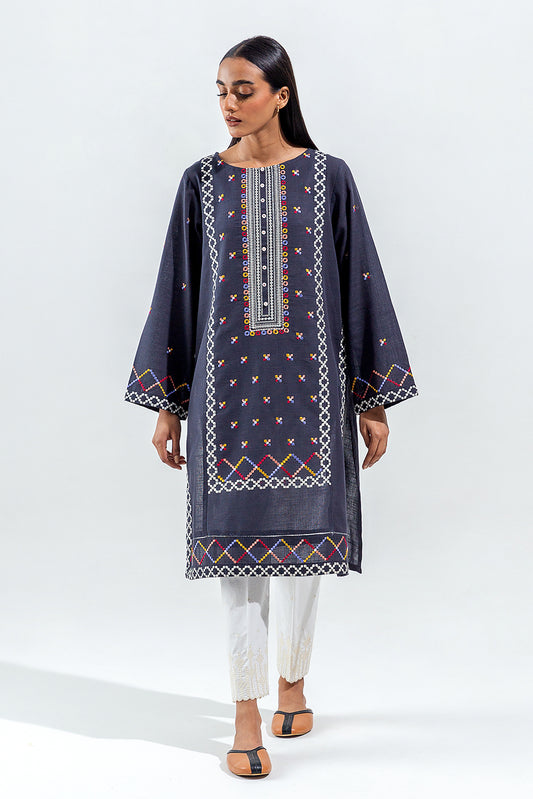 EMBROIDERED KHADDAR SHIRT (PRET)