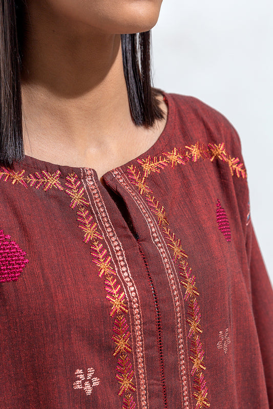 EMBROIDERED YARN DYED SHIRT(PRET)