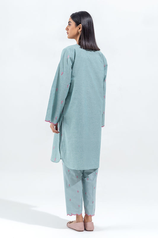 2 PIECE EMBROIDERED YARN DYED SUIT(PRET)