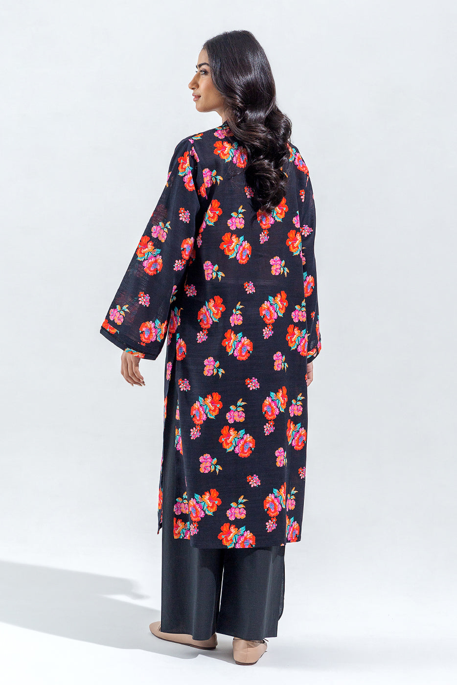 PRINTED SLUB KHADDAR SHIRT (PRET)