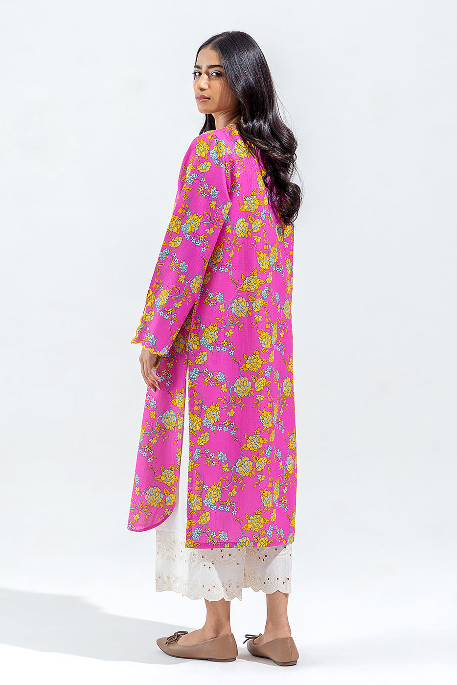 EMBROIDERED SLUB KHADDAR SHIRT (PRET)