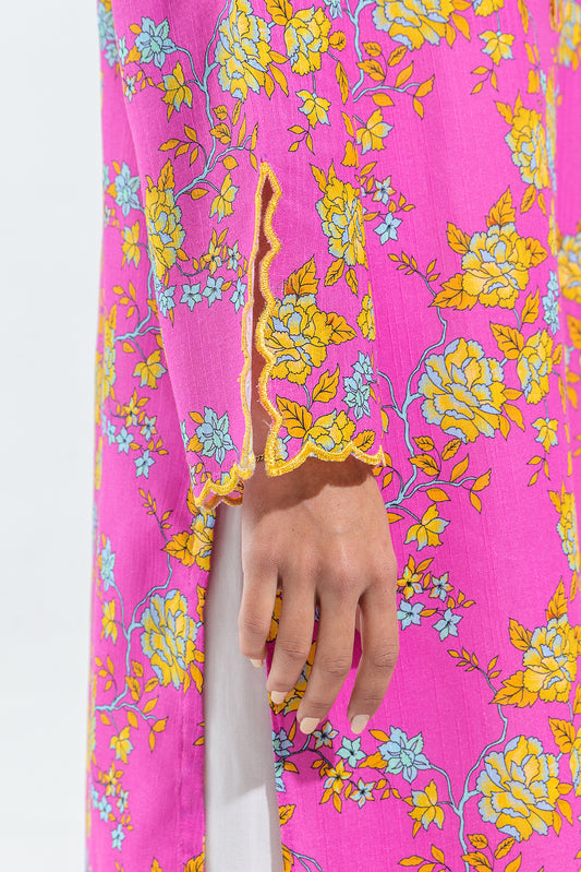 EMBROIDERED SLUB KHADDAR SHIRT (PRET)