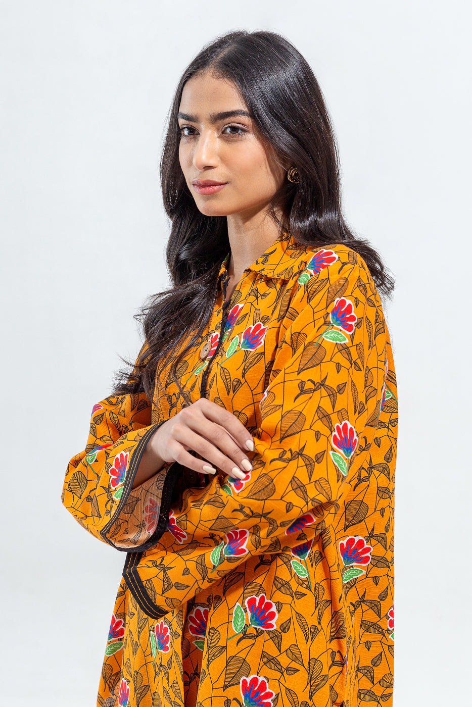 BASIC SLUB KHADDAR SHIRT (PRET)