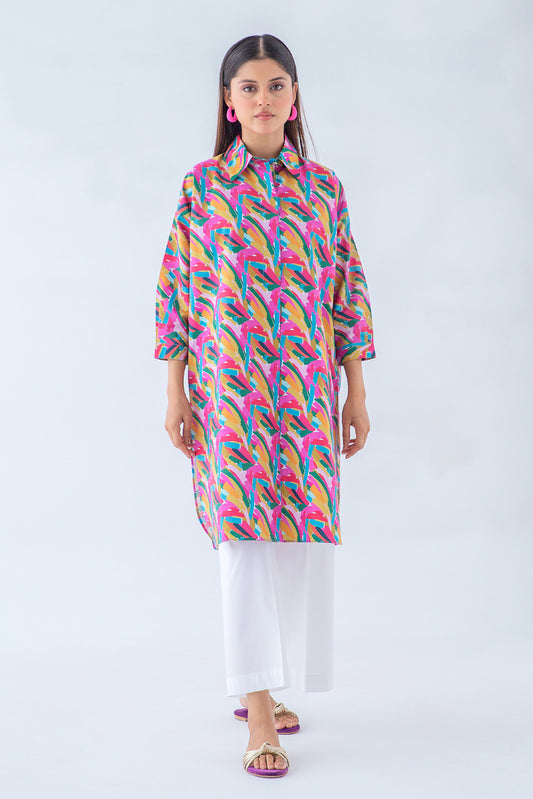 PRINTED POPLIN SHIRT (PRET)