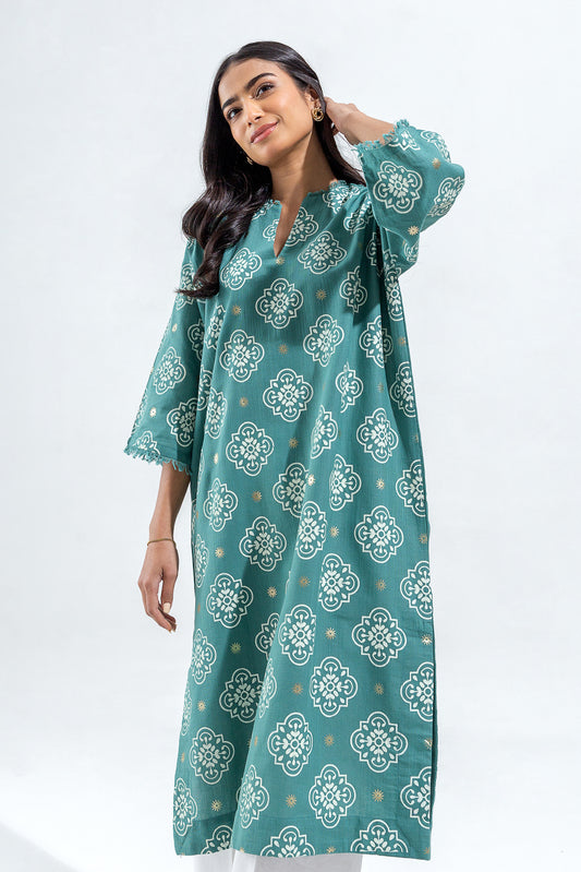 PRINTED SLUB KHADDAR SHIRT (PRET)