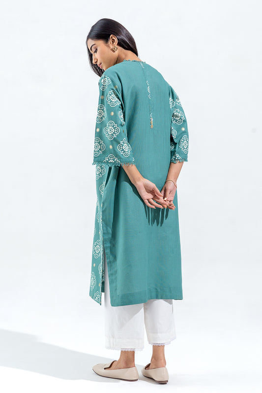 PRINTED SLUB KHADDAR SHIRT (PRET)