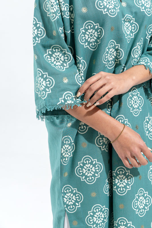 PRINTED SLUB KHADDAR SHIRT (PRET)