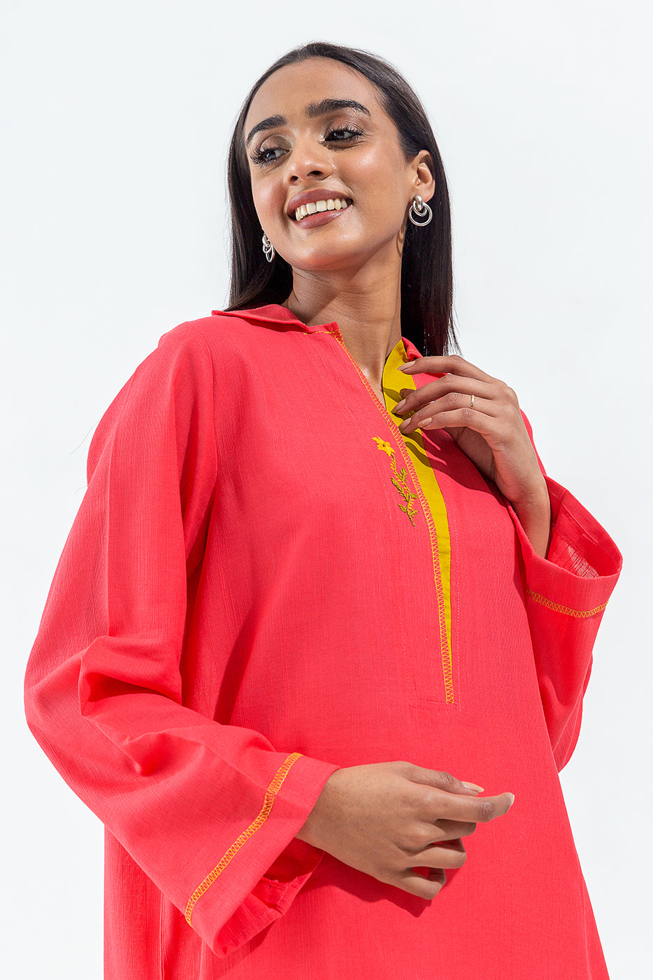 BASIC SLUB KHADDAR SHIRT (PRET)