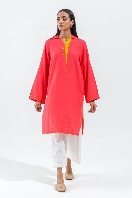 BASIC SLUB KHADDAR SHIRT (PRET)