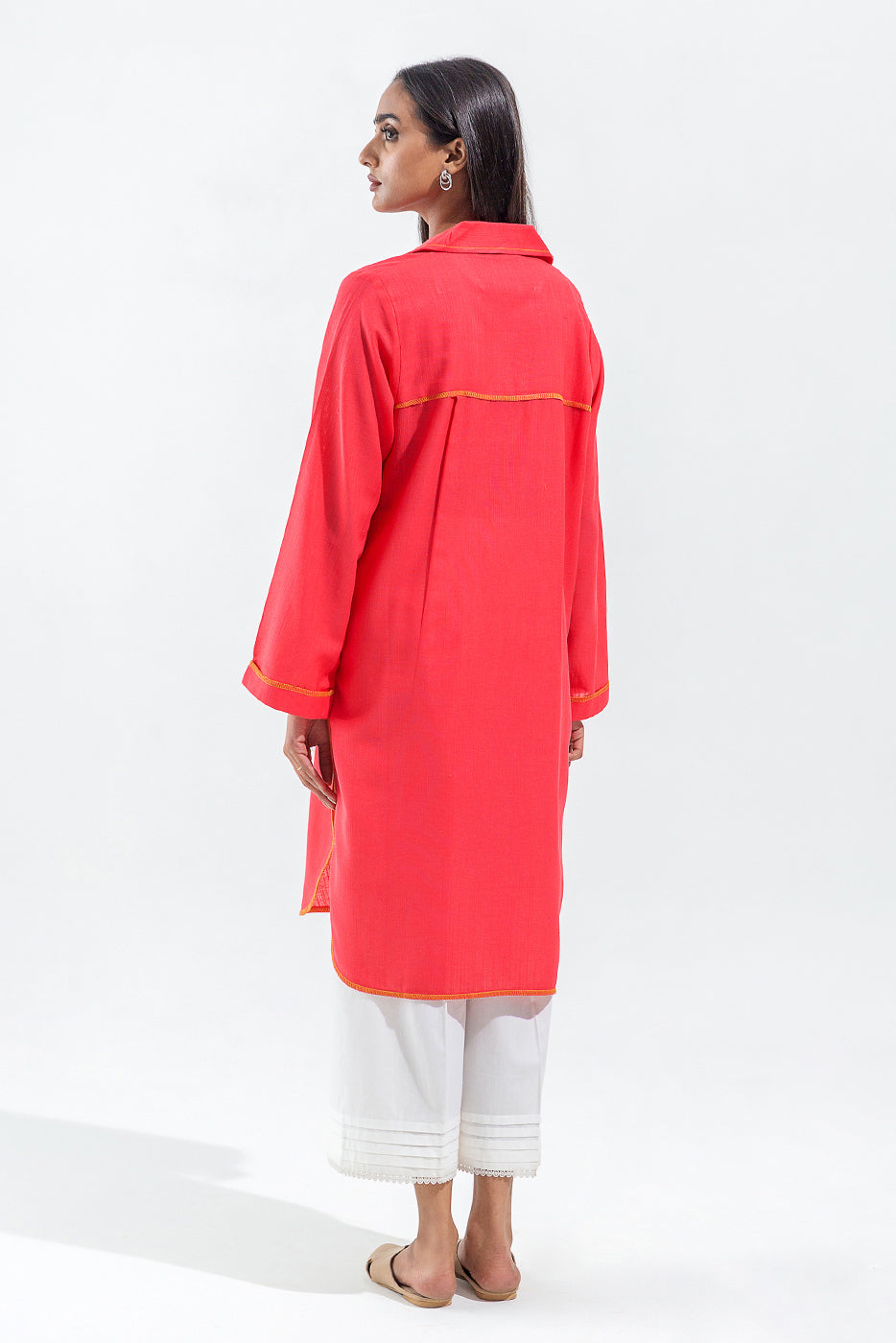 BASIC SLUB KHADDAR SHIRT (PRET)