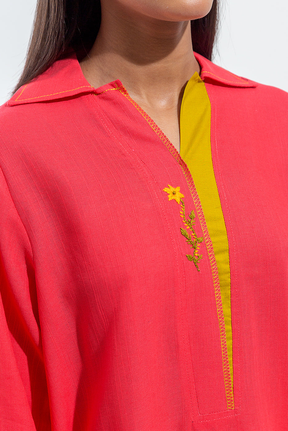 BASIC SLUB KHADDAR SHIRT (PRET)