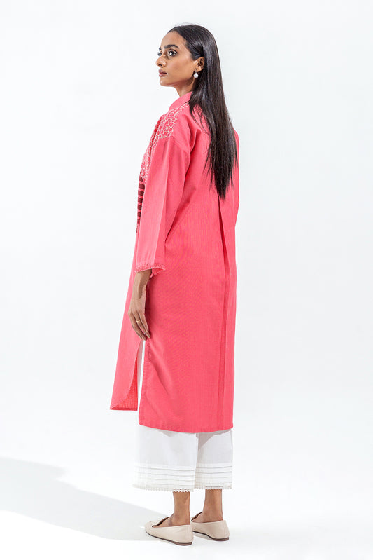 EMBROIDERED SLUB KHADDAR SHIRT (PRET)
