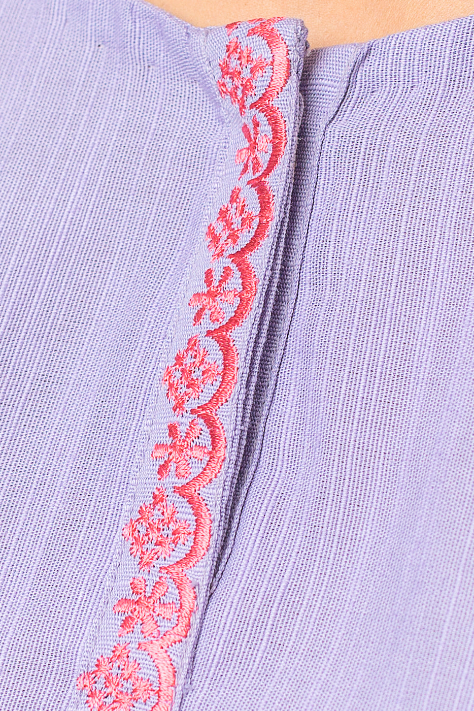 EMBROIDERED SLUB KHADDAR SHIRT (PRET)