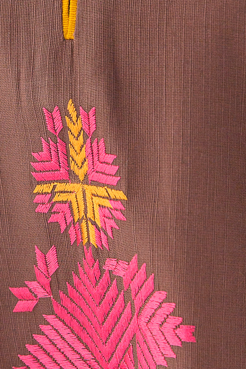 EMBROIDERED SLUB KHADDAR SHIRT (PRET)