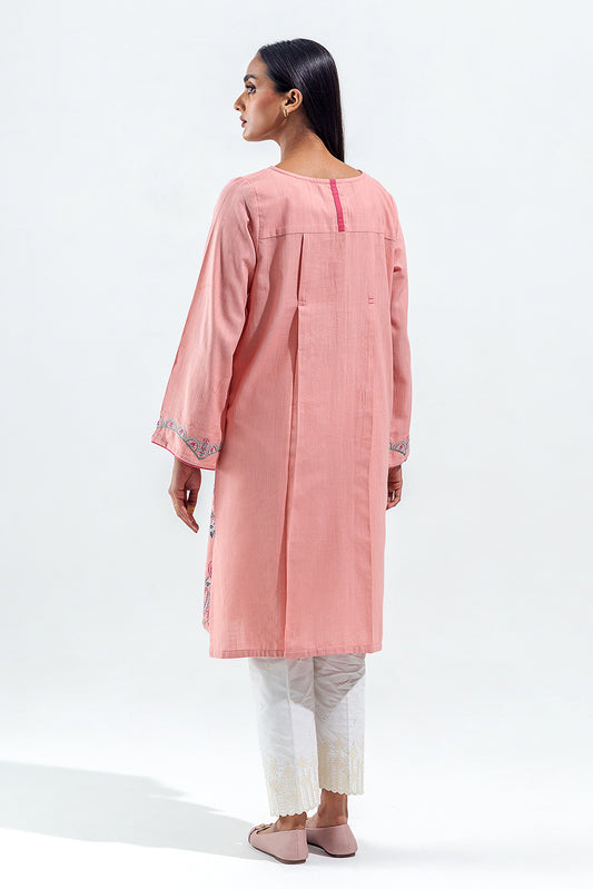 EMBROIDERED SLUB KHADDAR SHIRT (PRET)