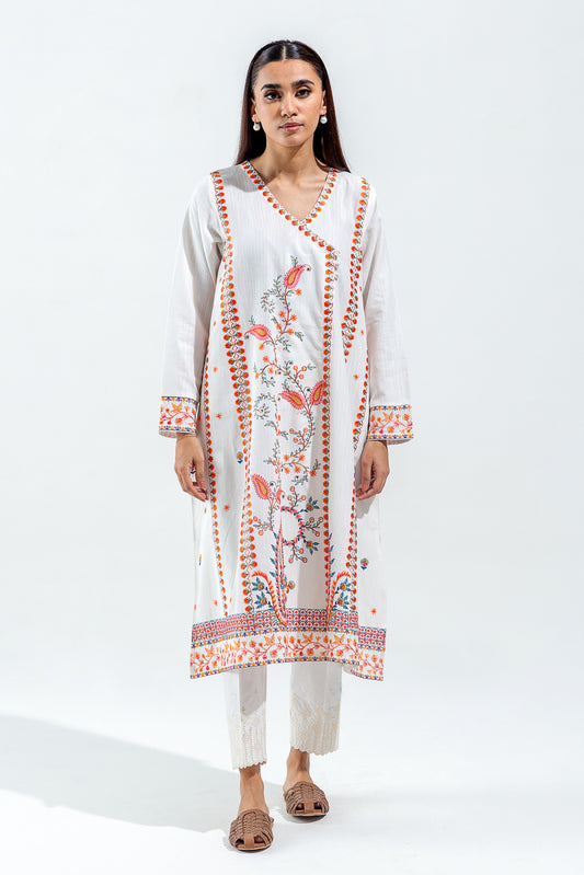 EMBROIDERED SLUB KHADDAR SHIRT (PRET)