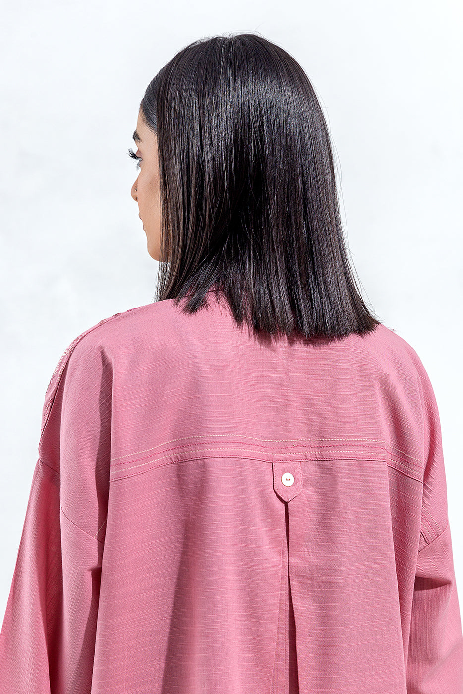 EMBROIDERED SLUB KHADDAR SHIRT(PRET)