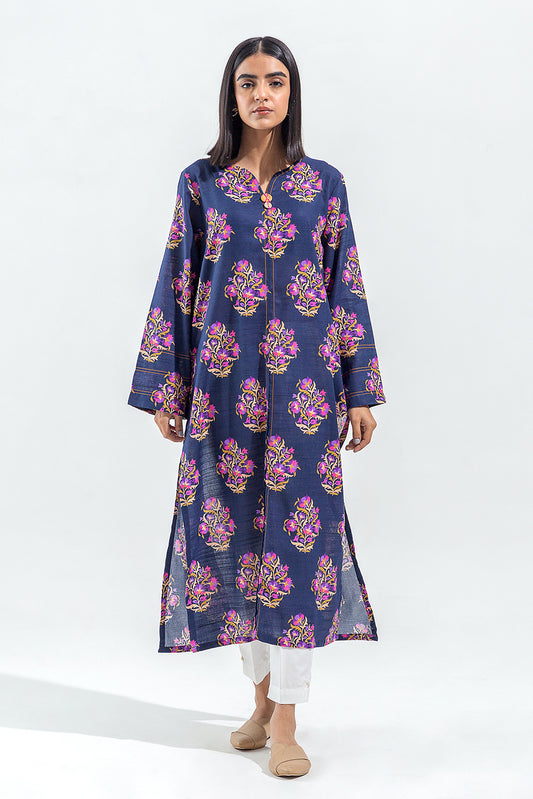 PRINTED SLUB KHADDAR SHIRT (PRET)
