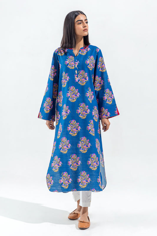 PRINTED SLUB KHADDAR SHIRT (PRET)
