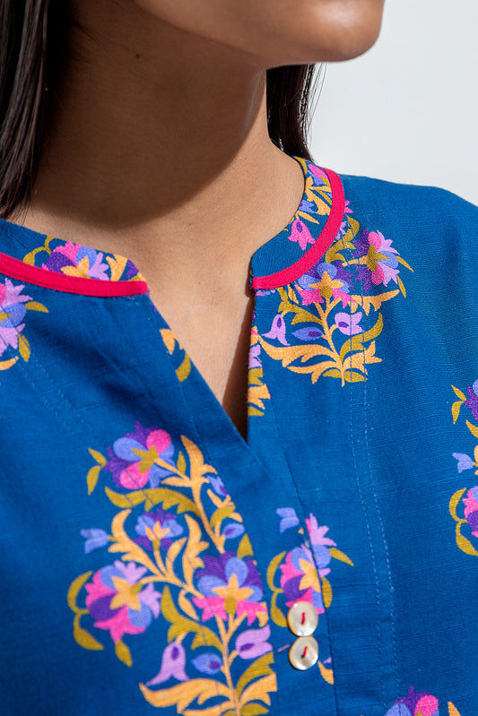 PRINTED SLUB KHADDAR SHIRT (PRET)