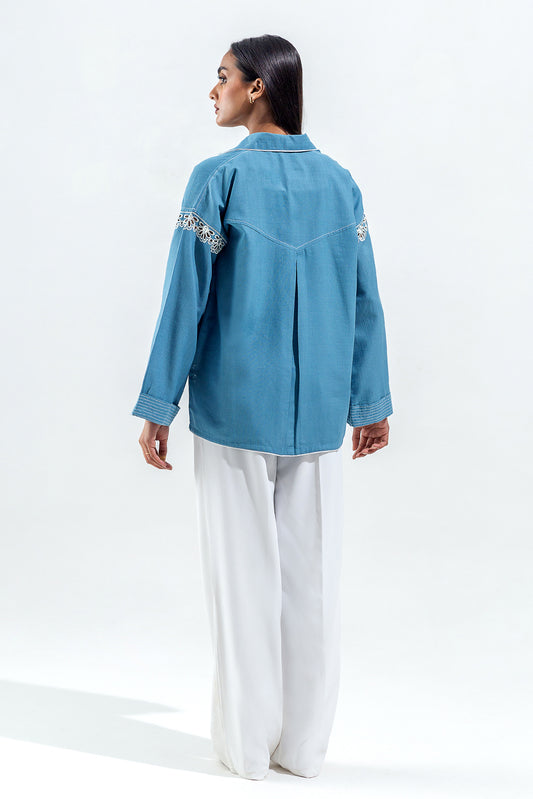 EMBROIDERED KHADDAR SHIRT (PRET)