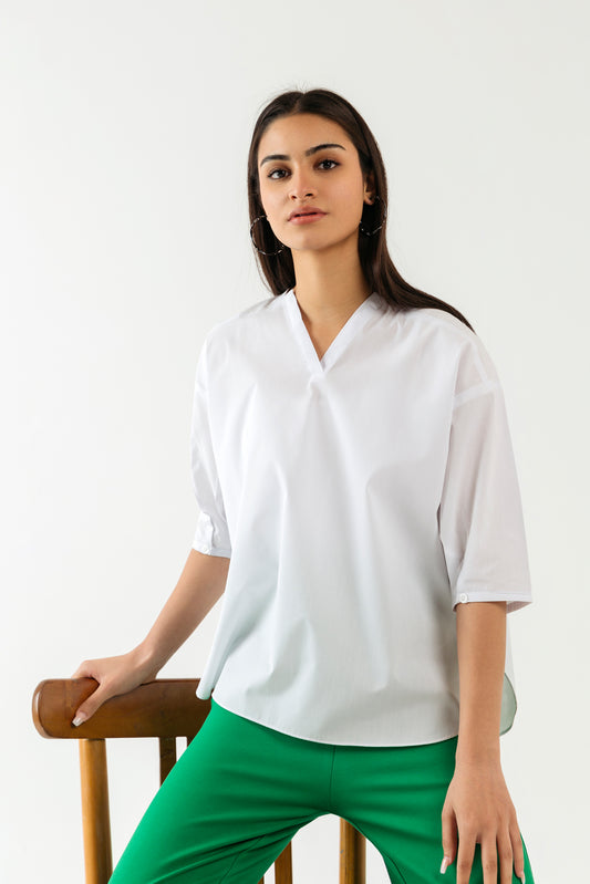 White Poplin Shirt
